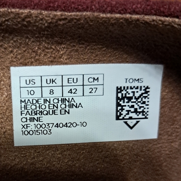 TOMS Majorca Block Heel Peep Toe Sandals Women’s 10 Oxblood Leather - Picture 9 of 15